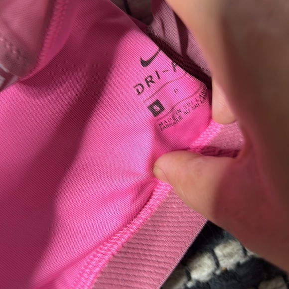 Nike Indy Ligh Support Logo Padded Workout Pink Sport Bra. Size S - Picture 4 of 6